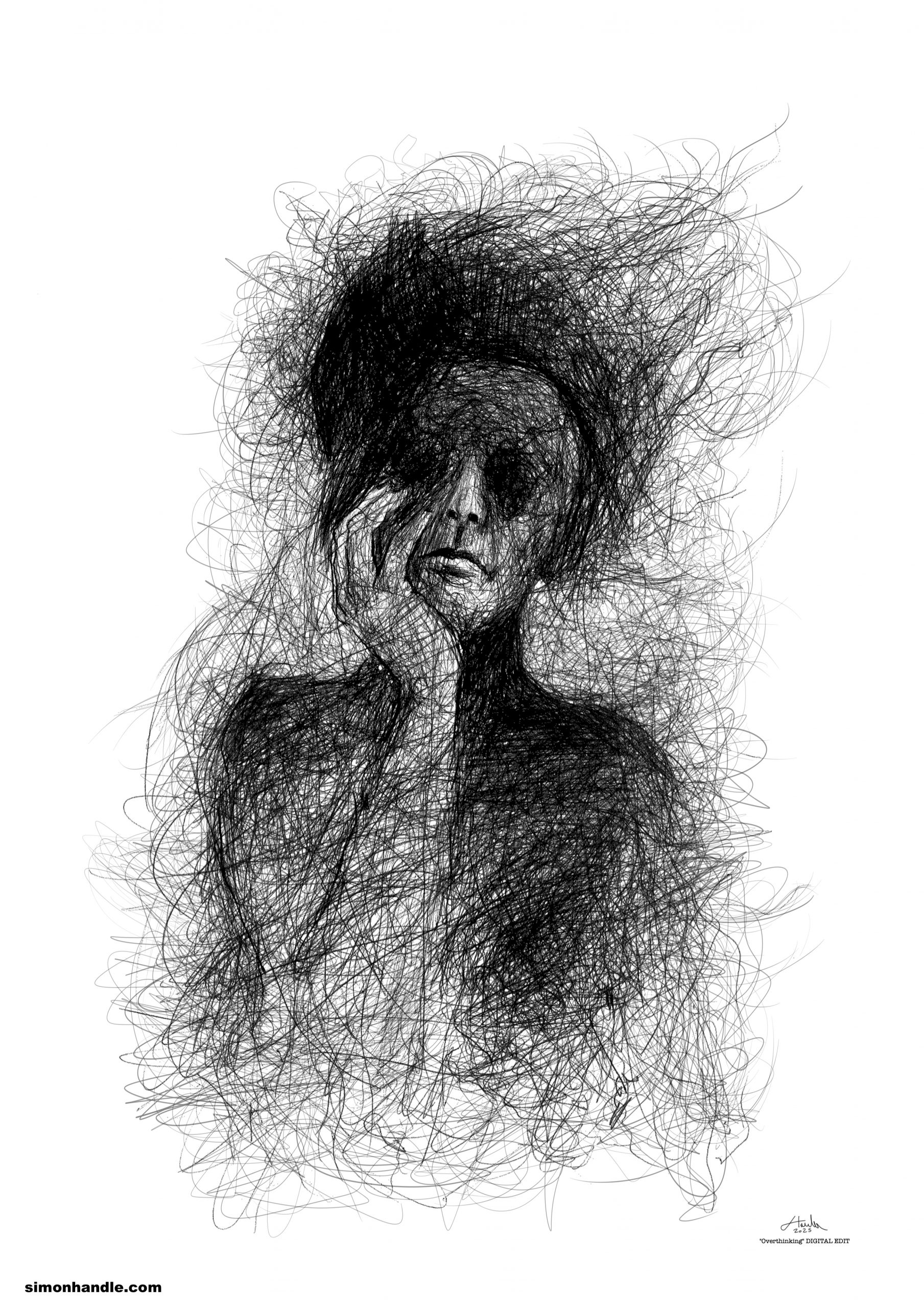 "Overthinking" Digital Edit Simon Handle DIN A3 2025